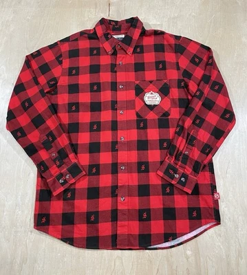 Magellan Shiner 衬衫男式 L 码红色法兰绒格子 Shiner Texas 长袖 — 第 1/4 张图片