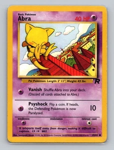 Abra 49/82 Common Pokemon TCG WOTC Unlimited Team Rocket Light Play - Picture 1 of 2