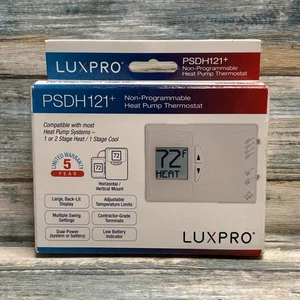 LuxPro PSDH121+ Bomba Termostato No Programable 1o 2 Etapa Calor/1 Frío - Imagen 1 de 3