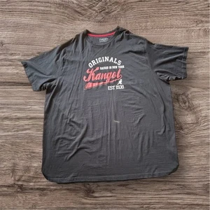 Camiseta negra manga corta Kangol Original para hombre talla 5XL 60 pecho camiseta grande alta - Imagen 1 de 2