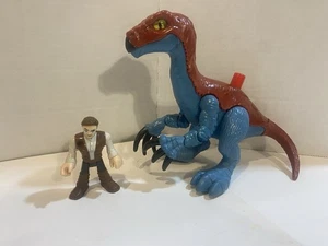 Imaginext Jurassic World Dominion Therizinosaurus Dinosaurier und Owen Figur - Bild 1 von 1