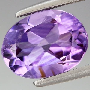 2.35ct t.w 9.8x7.4mm Oval Natural Unheated Untreated Purple Amethyst, Uruguay - Imagen 1 de 4