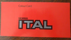 Morris Ital UK COLOURS & TRIM & VINYL ROOF brochure ref.3467 - Picture 1 of 1