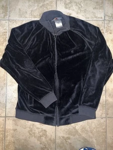 Carhartt Velluto Velour Nero Full Zip Felpa con Cappuccio Giacca Uomo Medium - Foto 1 di 11