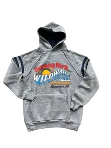 Felpa con cappuccio vintage Dorney Park Wildwater Kingdom anni 80 parco divertimenti media - Foto 1 di 7