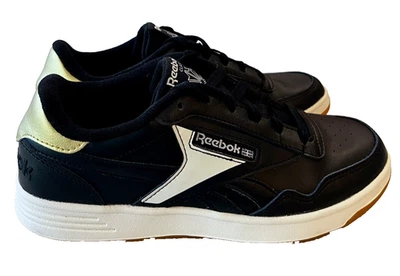 Zapatillas clásicas retro de cuero negras doradas Reebok Club Memt para mujer talla 8,5 Foto 1 de 4