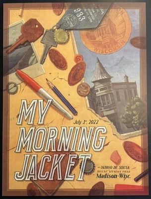 My Morning Jacket Official Tour Poster - Breese Stevens Field Madison WI 7/1/22 - Image 1 of 4