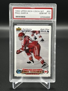 1991 Upper Deck Czech Paul Kariya World Juniors Rookie #50 PSA 10