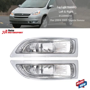 For 2004 2005 Toyota Sienna Front Bumper Fog Light Lamp Clear Pair Left & Right - Bild 1 von 12