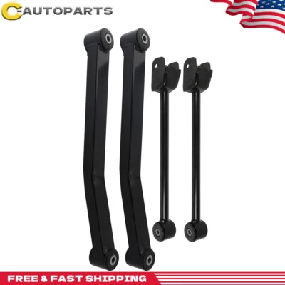 4 peças para 2007 - 2014 2015 2016 2017 Jeep Wrangler braço de controle dianteiro superior e inferior - Imagem 1 de 4