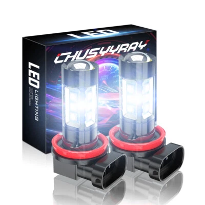 H11/H8/H16 LED Fog Light Bulbs 6000K Xenon White 360° Non-polarity, Pack of 2 - Image 1 of 4