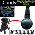 iCandy Peach 3 4 5 6 7 Pram JET BLACK 2 MAGIC Shoulder Harness Strap BUCKLE Clip