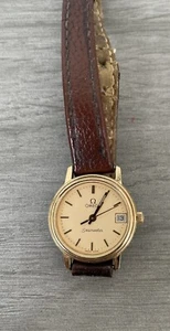 Original OMEGA Seamaster Beautiful Two-Tone Ladies Date Dress Sport Watch - Picture 1 of 7