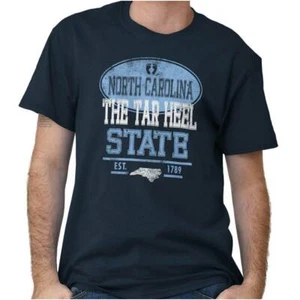 North Carolina Tar Heel State Souvenir NC Womens or Mens Crewneck T Shirt Tee - Picture 1 of 2