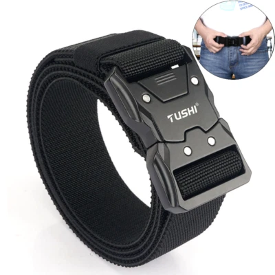 Cinturón táctico militar para hombre hebilla de carga pesada deporte ejército cinturón de trabajo - Imagen 1 de 4
