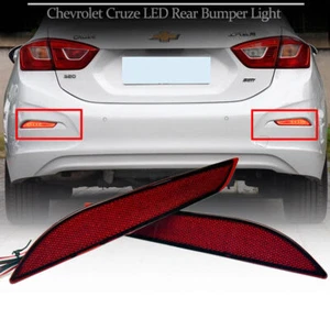 LED Red Rear Fog&Brake Taillight Bumper Reflector Lights For Chevrolet Cruze 17+ - Imagen 1 de 9