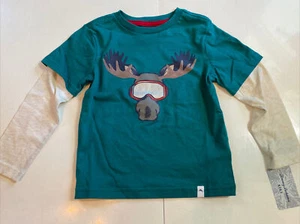 Tommy Bahama Boys Size XS / 4 Green Long-sleeved Moose Casual T-shirt - Picture 1 of 12