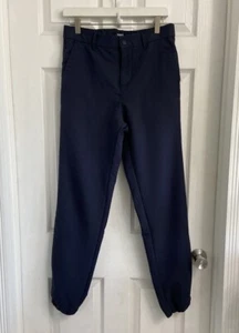DKNY Joggers Size Small Navy Blue Snap Button Closure Minimalist Modern - Picture 1 of 9