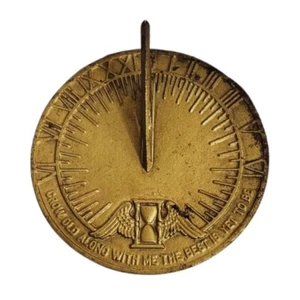 Luxury Sundial Clock  "Grow Old Along with Me The Best is Yet to Be" | 10" inch - Picture 1 of 6