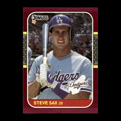 Steve Sax 1987 Donruss Opening Day Los Angeles Dodgers #85 R319A 36 - Image 1 of 2