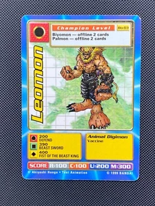 Tarjeta Digimon BO-03 Leomon Digi-Battle Serie 1 1999 Bandai MP - Imagen 1 de 10