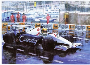 Ayrton Senna, Monaco Grand Prix 1984, Kunstdruck - Bild 1 von 1