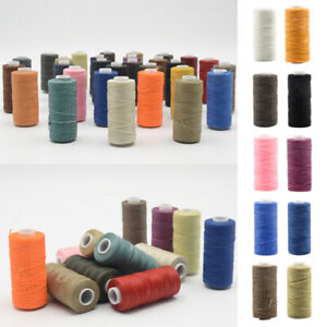 New 1mm/50M Leather Sewing Waxed Wax Thread Hand Stitching Cord Flat Line