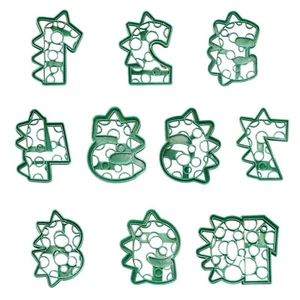 DINOSAUR DINO NUMBERS 1 TO 10 SET OF 10 COOKIE CUTTERS MADE IN USA PR1651 - Picture 1 of 12