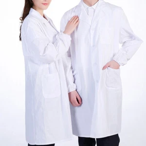 Doctor's Uniforms & Work Clothing Hospital Scientist School Overall Size S-3XL - Picture 1 of 16