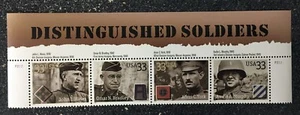 2000USA #3393-3396 33c Distinguished Soldiers - Header (#P2222) Strip of 4  Mint - Picture 1 of 1