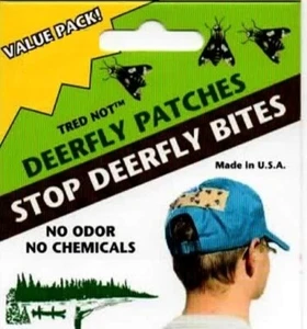 12 pack Deerfly Patches. Deer fly protection. Odorless Patch / Strip / Tape USA - Picture 1 of 10