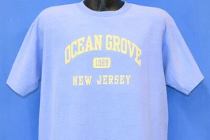vintage 90s OCEAN GROVE NEW JERSEY SHORE BEACH TOWN RIBBED KNIT t-shirt LARGE L - Picture 1 of 3