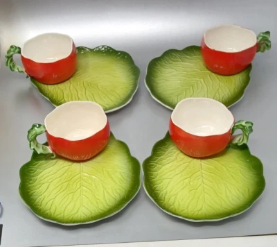 Holt Howard 1962 Juego de bocadillos de hoja de tomate y lechuga / Juego de 4 Foto 1 de 4