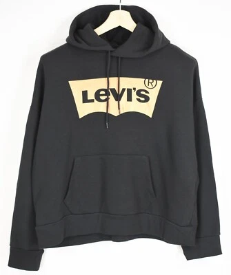 Levi's 55661 con Cappuccio Donna XS Taglie Forti Pullover Tasca a Canguro Oro - Immagine 1 di 4