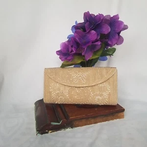 Elegant Beaded Clutch Evening Purse, 7 1/2" - Picture 1 of 17