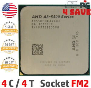 AMD A8-5500 CPU 3.2~3.7 GHz 4-Core Socket FM2 Trinity Desktop CPU AD5500OKA44HJ
