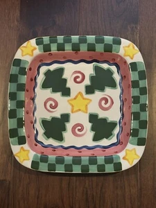 HUGE Vintage VICKI CARROLL Christmas TIS THE SEASON Platter Mississippi Pottery - Picture 1 of 7
