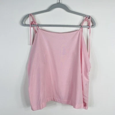 Camiseta sin mangas Time & Tru talla XXL 20 mezcla de lino con correa trasera ajustada cami rosa Foto 1 de 4