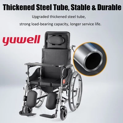 Yuwell H008B Commode Wheel Chair Nuring Wheelchair with Toilet Recliner Chair - Image 1 of 4