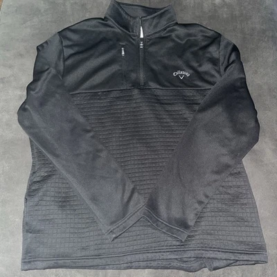 Pullover de golf Callaway para hombre 1/4 cremallera NEGRO talla XL Foto 1 de 3
