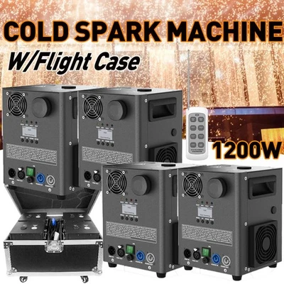 4PC 1200W Large Cold Spark Firework Machine Stage Effect DMX Machine Party Disco - Image 1 of 4