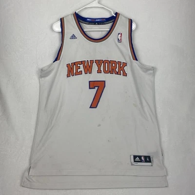 Adidas New York Knicks Jersey Carmelo Anthony #7 Extra Large White  NBA Tank Top - Image 1 of 4