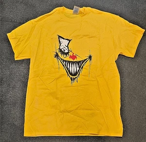 NUEVA Camiseta Crazzy Steve TNA Impact Lucha Profesional Payaso Amarillo Adulto Med - Imagen 1 de 4