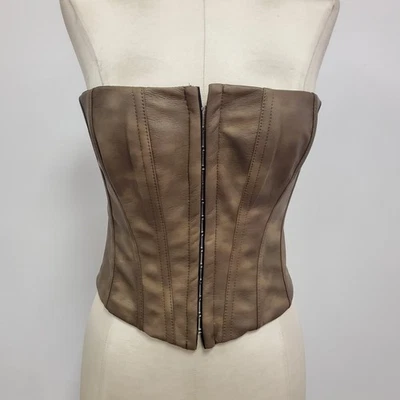 Corsé grunge de hadas del bosque de cuero sintético para mujer sin marca talla S renacentista Foto 1 de 4