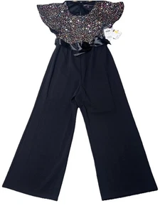 Pantalones Mono Tres Corazones Rosa Negro Y Lentejuelas Una Pieza Niñas Talla M Nuevo  - Imagen 1 de 13