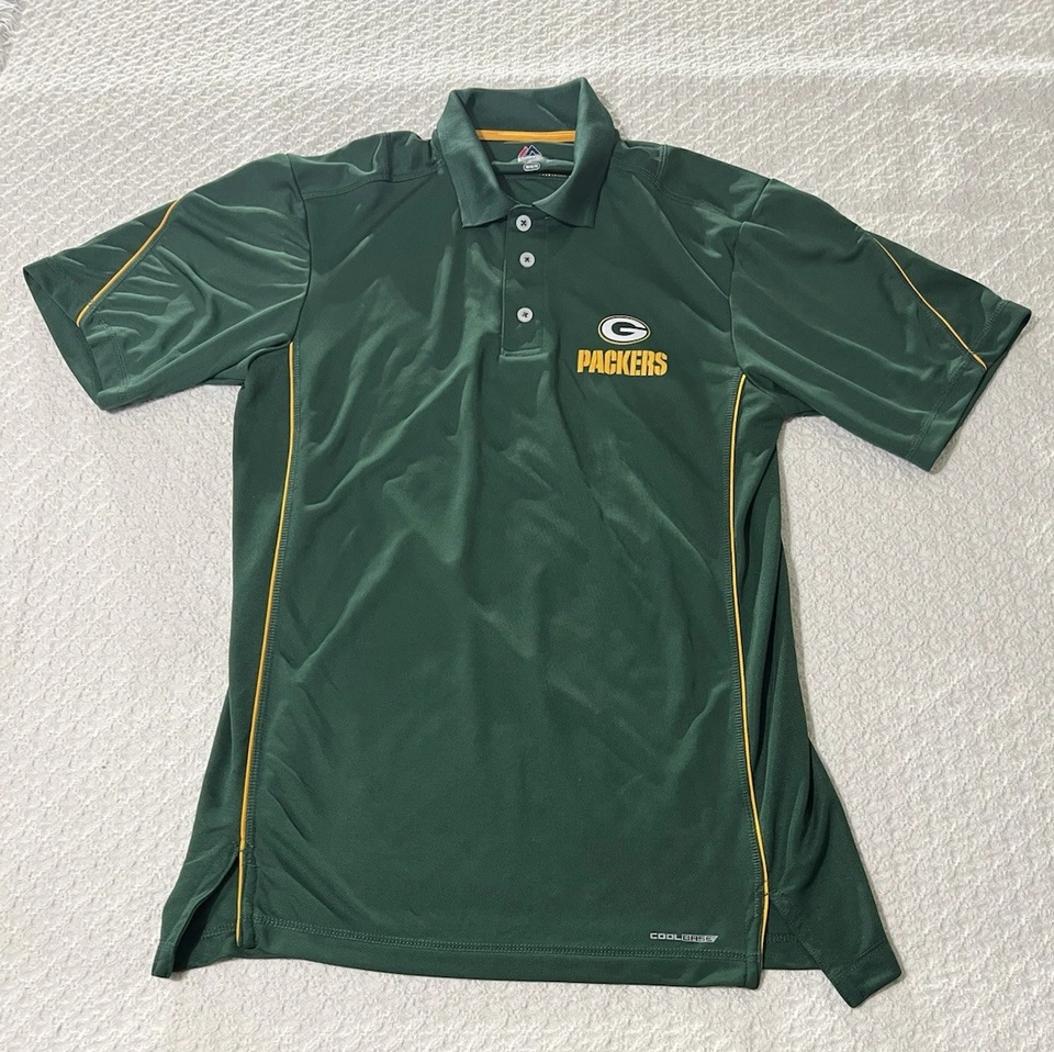 Camisa Polo Green Bay Packers Cool Base Para Hombre Talla Mediana Majestuosa Foto 1 de 4