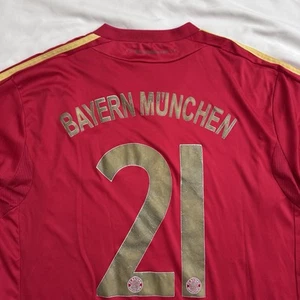 Bayern Munich Red Home Football Soccer Jersey Size L #21 Phill Lahm Adidas - Picture 1 of 18