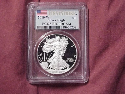 2010-W  Silver Eagle PCGS  PR70DCAM First Strike - Image 1 of 4