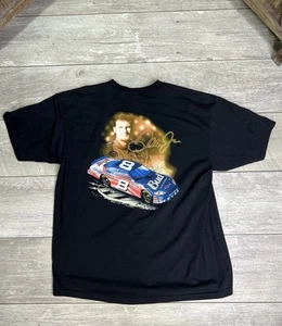 Vtg Chase Dale Earnhardt Jr. #8 Bud Racing NASCAR Black T-Shirt Sz XL 2 Sided - Picture 1 of 12