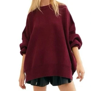 Free People Easy Street Tunika Pullover weinrot Größe S - Bild 1 von 6
